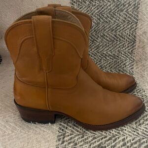 Tan Leather Cowboy Boots